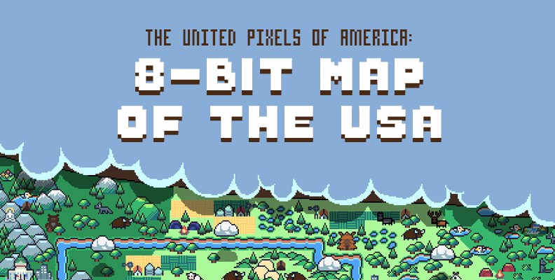 The United Pixels of America: 8-bit Map of the USA