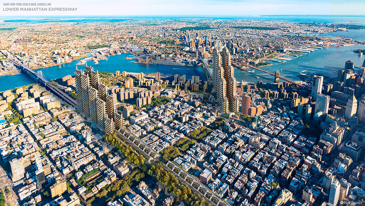 What US Cities Could Have Looked Like New York Aerial view