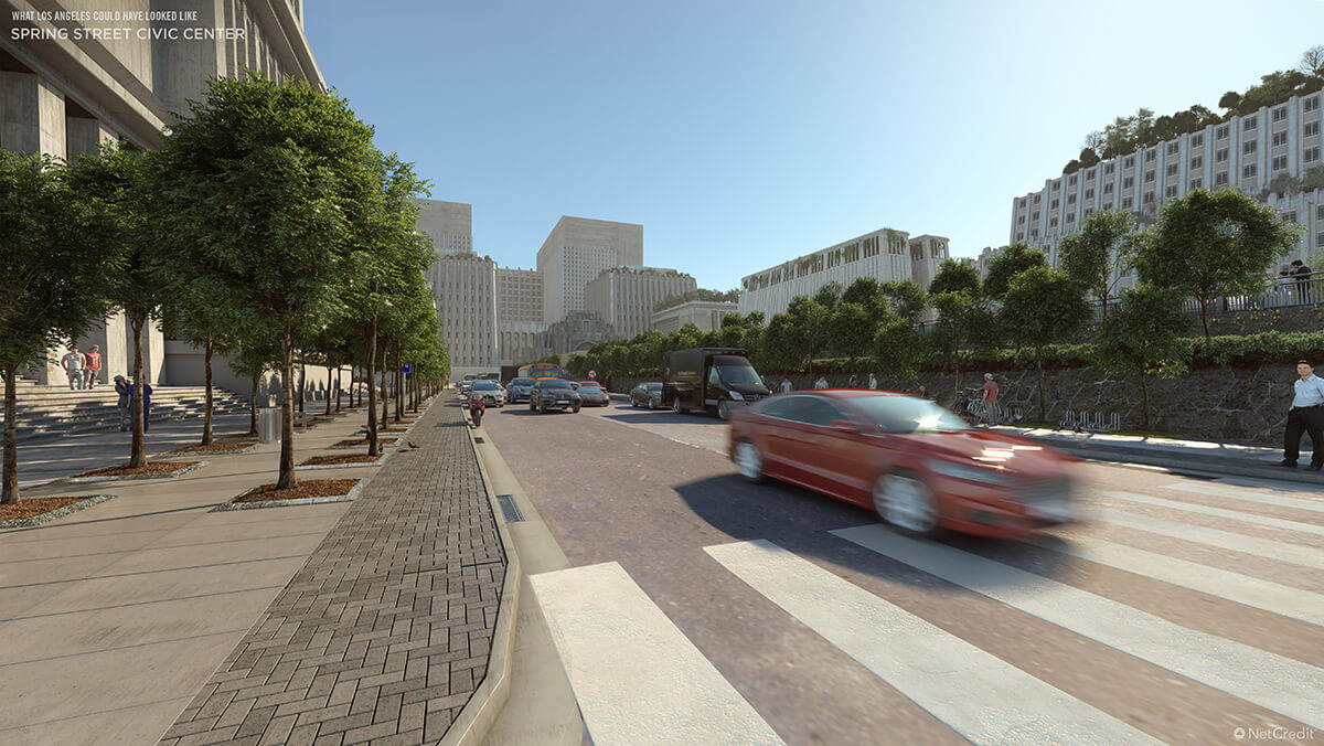 What US Cities Could Have Looked Like Los Angeles Pedestrian View