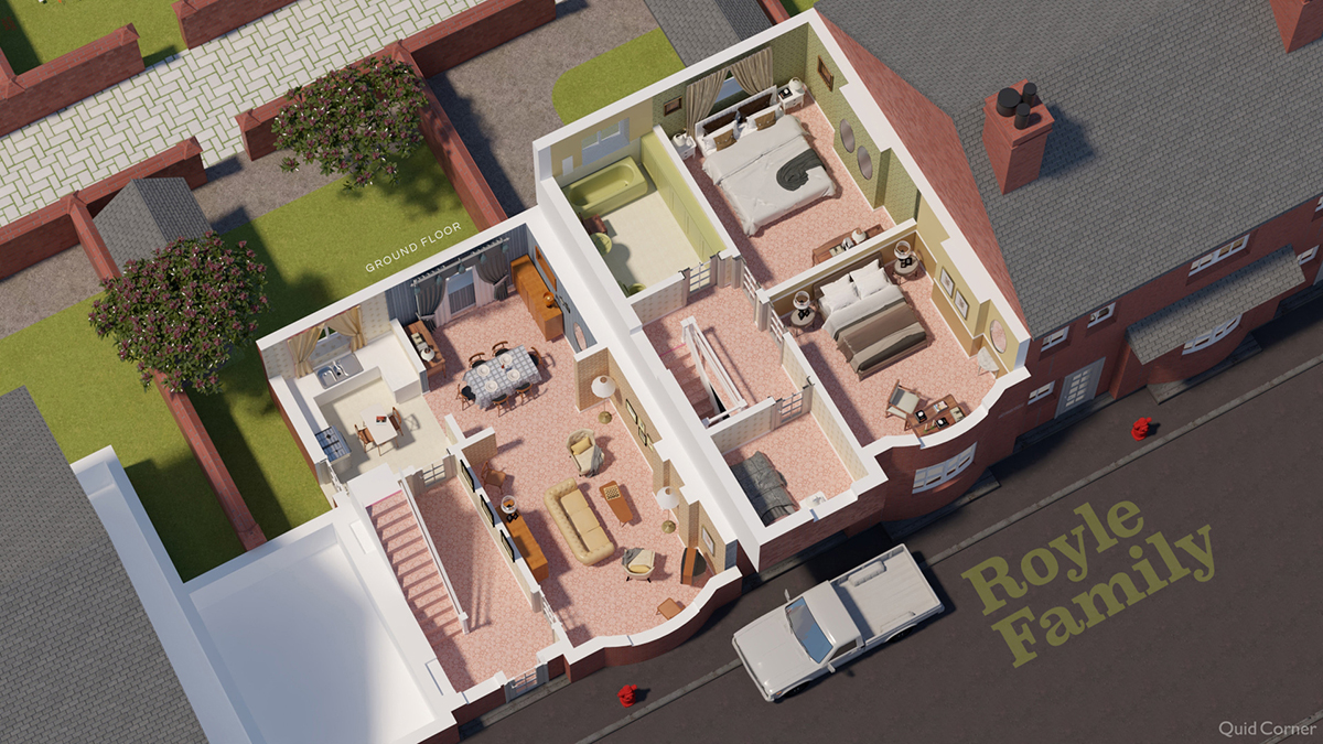 Royle Family TV show house floor plan