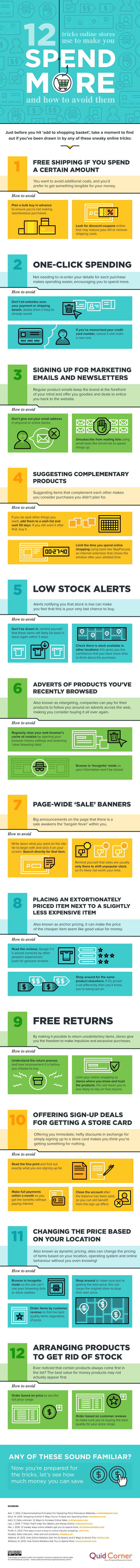 Tricks Online Stores Use to Make You Spend More and How to Avoid Them infographic