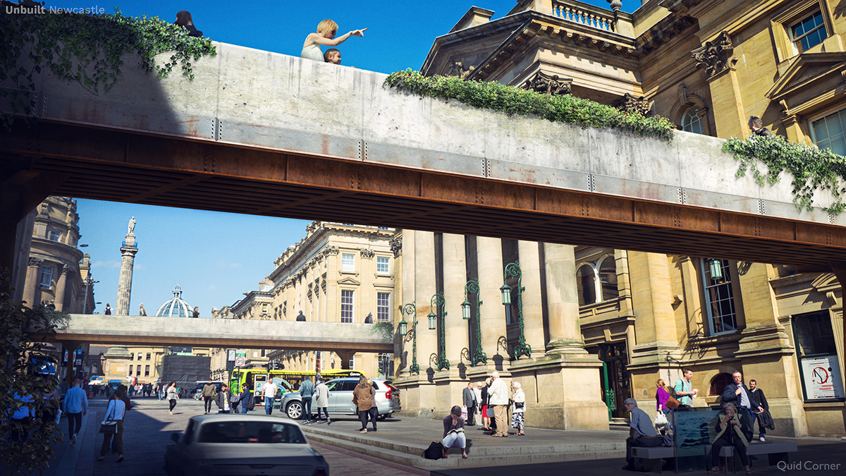 a skyline of Newcastle unbuilt structures