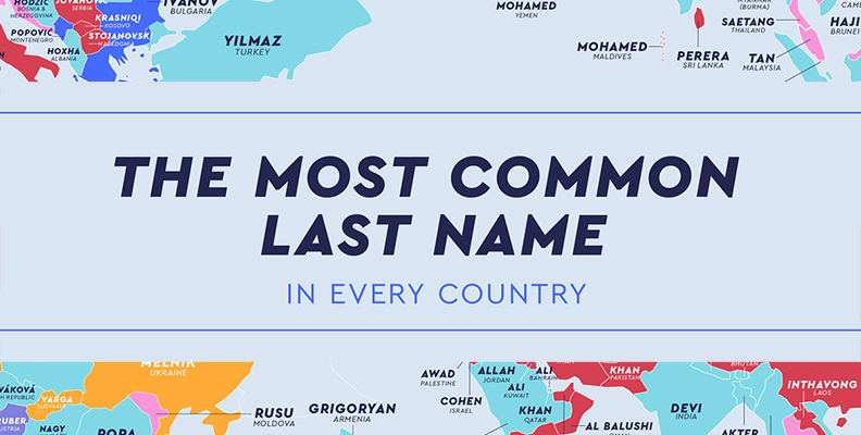The Most Common Last Name in Every Country