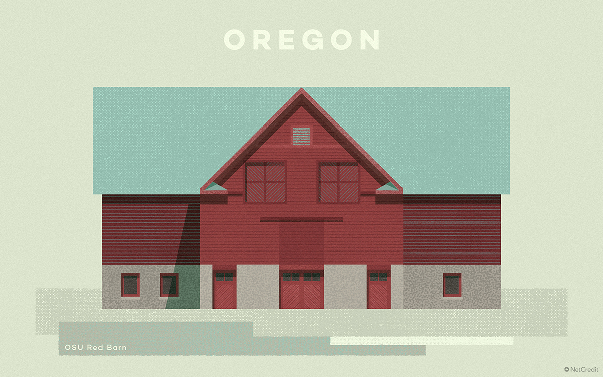 Oregon OSU Red Barn